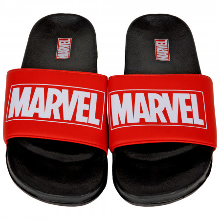 Marvel Comics Title Logo Men's Slide Sandals